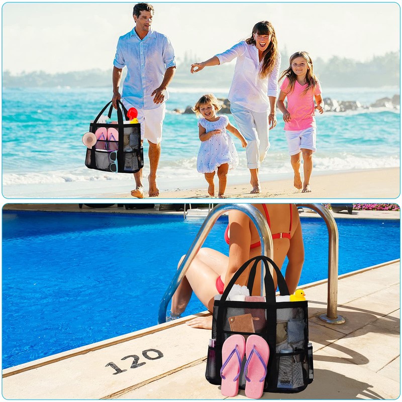 wanchel Mesh Beach Bags for Women - Plus Waterproof Sandproof