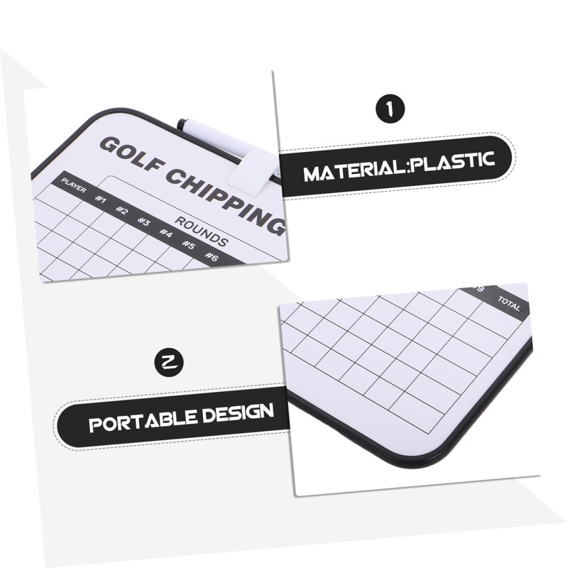 BESPORTBLE Erasable Golf Scoreboard Lightweight Plastic Scorebook Holder Double-Sided Writing