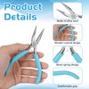 Qulkws Mini Needle Nose Pliers Set, 2Pcs Needle Nosepliers for