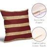 aportt 4th of July Pillow Covers 16x16 Inch Red Stripes
