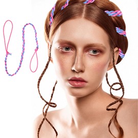 2 Pcs Women's No Damage Hair Scrunchies, Elastic Hair Ties for Sports, Hair Scrunchies for Daily Use, Water Resistant Hair Bands for Swimming, Gentle Elastic Hair Ties for All Hair Types