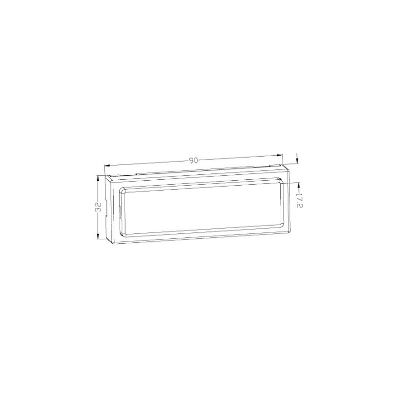 HUBER Surface-Mounted Door Bell Push Button 1-Way Polystyrene Door Bell