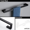 BAGNOLUX Matte Black Bathroom Hardware Set 4 Pieces, Bath Towel