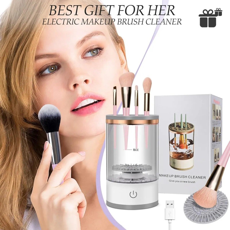 Limpiador Eléctrico Automático De Brochas De Maquillaje Savefree