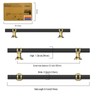 Amerdeco 10 Pack Black & Gold Cabinet Pulls 6.3 Inch(160MM)