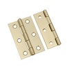 Infinity Decor 3 Inch (75mm) Satin Brass Butt Hinges Pair