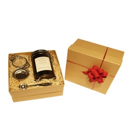 Courtlodge Tea Estate Black Loose Leaf Sri Lanka Tea Wrapped Gift Set 100g in Caddy with Tea Strainer and Measuring Spoon by TeaCakes of Yorkshire
