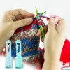 Set of 4 Adjustable Crochet Rings with Thread Guide for