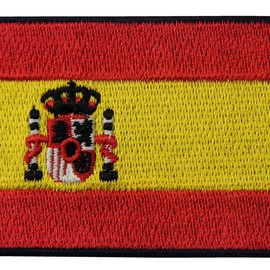 Spain Flag Embroidered Applique Iron On/Sew On Patch Badge