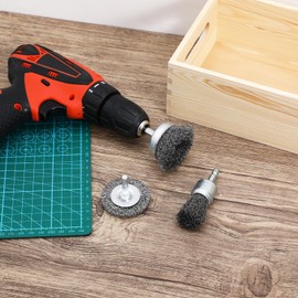 Operitacx Drill Wire Brush 3.54 Inch Stainless Steel Wire Wheel with 1/4 Inch Hex Shank for Rust Removal Polishing and Welding Slag Cleaning