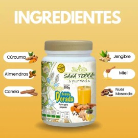 Golden Milk Leche Dorada Vegana, Cúrcuma Y Jengibre 500g