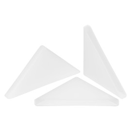 QUARKZMAN Corner Protectors Edge Protection 3 x 50 mm Triangle Shape Glass Corner Protectors Cushion Pack of 50 Plastic Corner Protectors for Corner Protection of Glass, Mirrors, Tiles, White