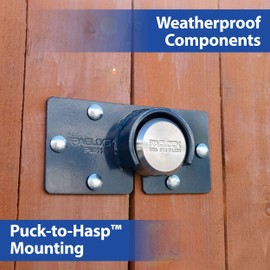 PACLOCK's UCS-7S Flat Back Puck w/Tapped Holes, Buy American Act Compliant, Keyed to a Number U-Pick!, Stainless Steel