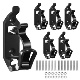 6 pieces shovel holder for roof rack, 6 x 40 mm shovel holder, axe holder, roof rack accessories, tension lock, rubber locking bearing, wall mounting brackets for trucks, cars, boats, tools, spade,