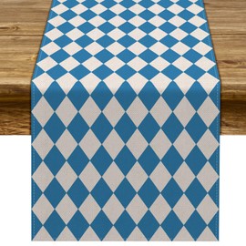 Oktoberfest Table Runner Bavarian German Beer Festival Holiday Party Fireplace Kitchen Dining Room Home Decoration (13" x 72")