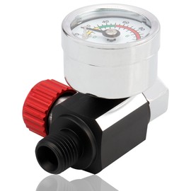 Yakamoz 1/4 Inch Air Compressor Regulator with Gauge, 0-140 Psi Precise Control Spray Gun Air Pressure Regulator Paint Sprayer Air Adjusting Valve Regulator for Pneumatic Tool