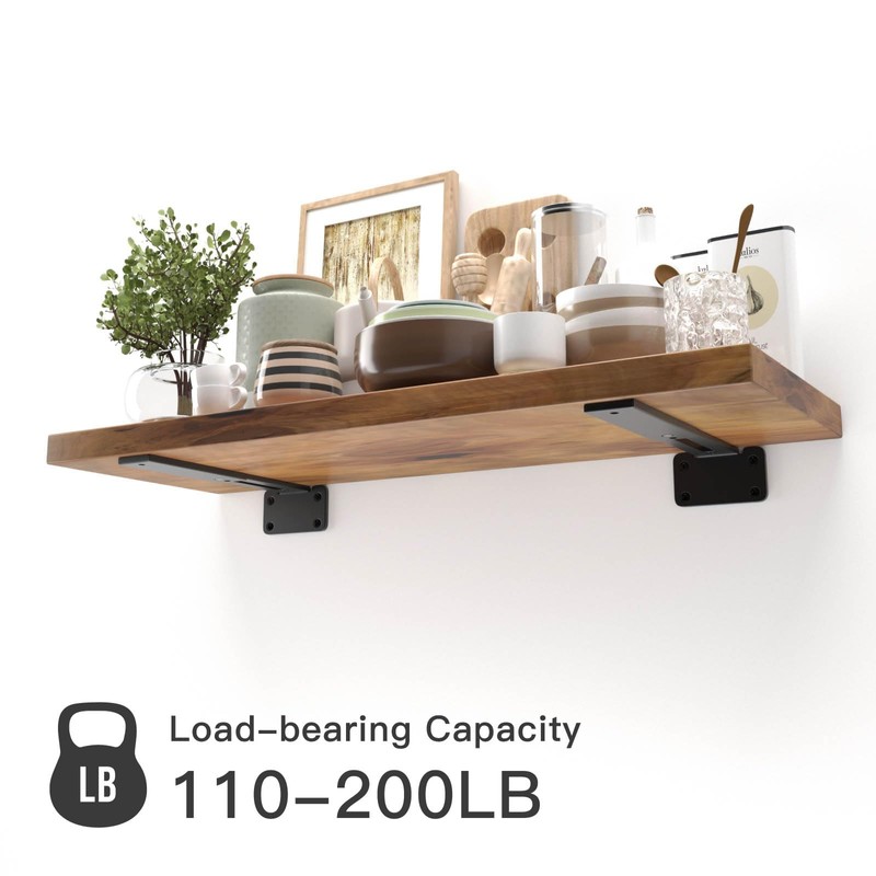 LEOPO 6/8/10 Inch Adjustable T Shelf Brackets 6-Pack,1/5'' Thick Heavy