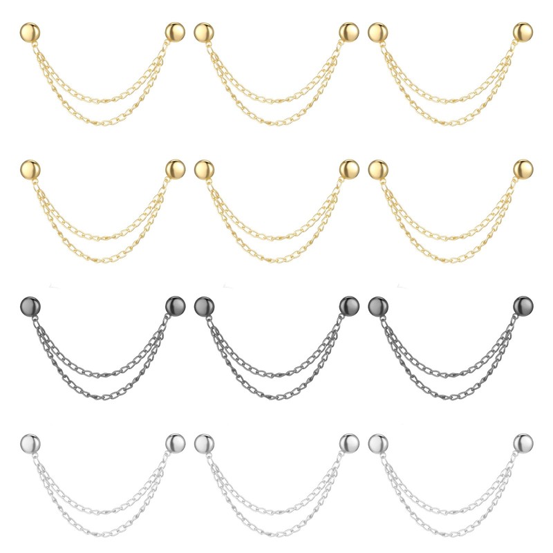 12 Pcs Magnet Clothing Pins Multi-Function Magnetic Clothing Clips Metal