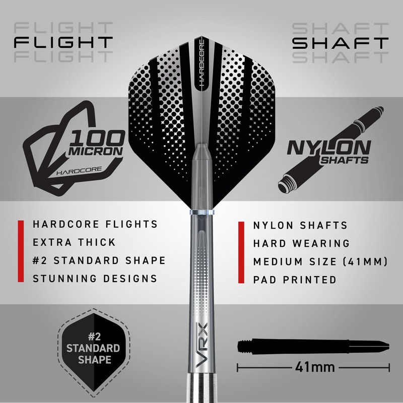 RED DRAGON Rebel 24g - Tungsten Darts Set with Flights