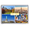 New York USA Souvenir Acrylic Fridge Magnet (Standard: 70x45mm)