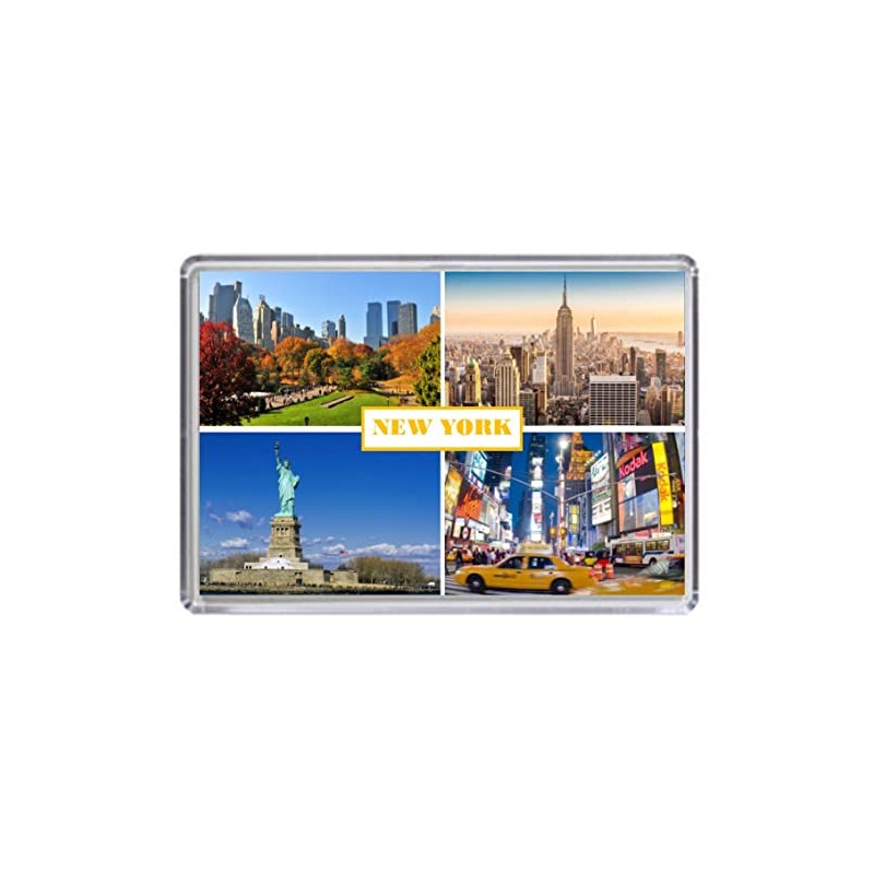 New York USA Souvenir Acrylic Fridge Magnet (Standard: 70x45mm)