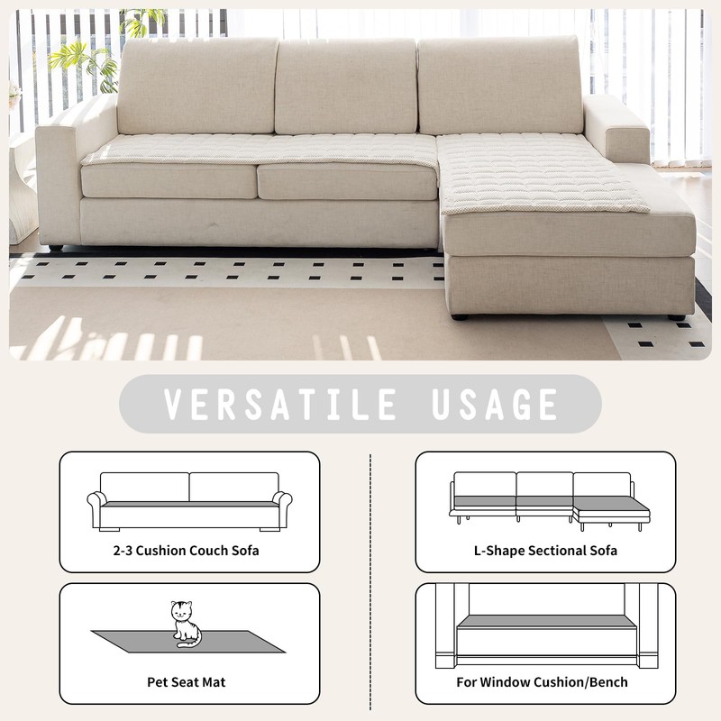 MDSASFD Sofa Couch Cover, Sofa Covers Washable for Dogs, Non-Slip