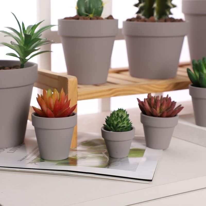 Yishang 1.9 Inch Tiny White Terracotta Pots Pack of 12-Small