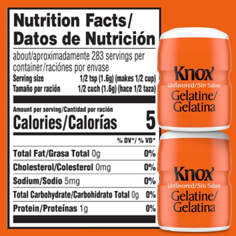 Knox Unflavored Gelatin, 2 Ct Pack, 16 Oz Canisters