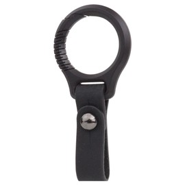 KOYOKOMA Keychain, Titanium Alloy, Genuine Leather Belt, Black, Carabiner, Ring, Smart Key, Keys, Small, Lightweight, Men's Carrying, Black