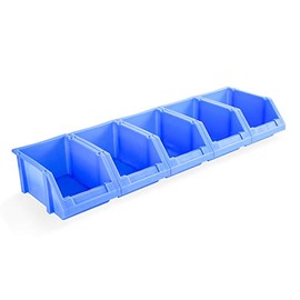 AA Products Inc. P-SH-5PB Plastic Storage Stacking Bin For SH-4303(32" W * 43" H) Shelf Unit Shelf Accessories, 10-Inch by 6.2-Inch by 4.5-Inch, Blue, Case of 5