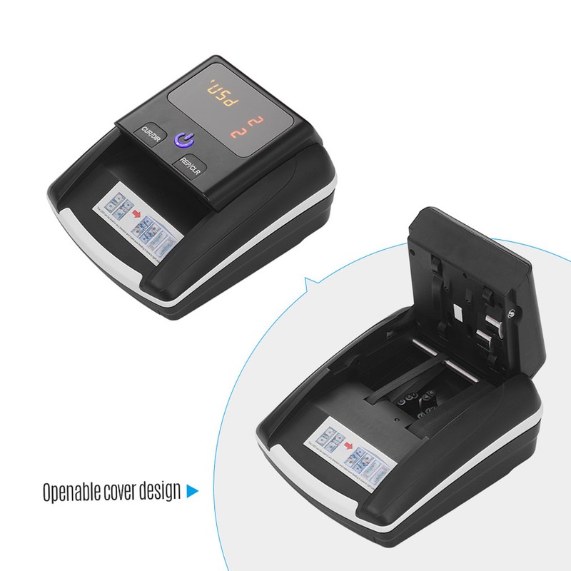 Portable Small Banknote Bill Detector Denomination Value Counter UV/MG/IR Detection