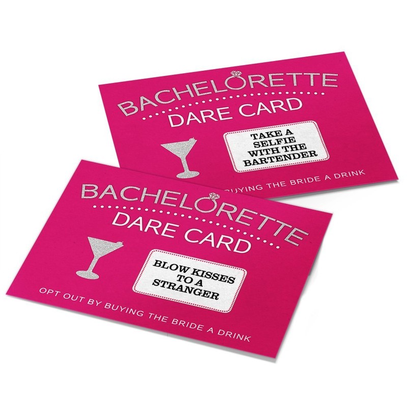 Printed Party Bachelorette Dare Card Scratch Off Game, Girls Night