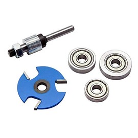 Rockler Biscuit Cutter Router Bit Set, 1-27/32'' Dia x 5/32'' H x 1/4'' Shank