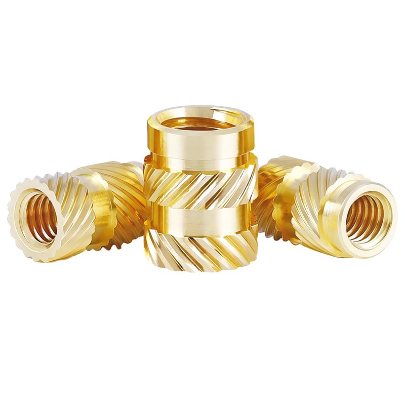 Qrity 100 Pcs Knurled Nuts, Brass Threaded Insert Kit, Female