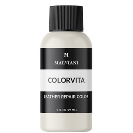 MALVIANI Leather Repair Color Restorer - White Ivory - Repair Furniture, Couch, Car Seat & Sofa - 1 oz.