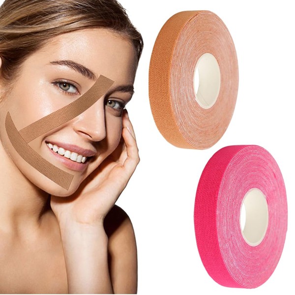 WUSJCOF 2 Pieces Face Tape, Kinesiology Tape, Face, Face Tape