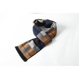 WJIANXIN Men Scarf Winter Warm Soft Scarves Fashion Business Plaid Scarf Gifts for Men，Winter Scarf for Men Tartan Warm Plaid Long Scarves Classical Cashmere-like Knitted Scarf Shawl Neck Wrap