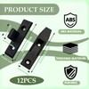 12 Set Black False Front Cabinet Clips Adjustable l Bracket