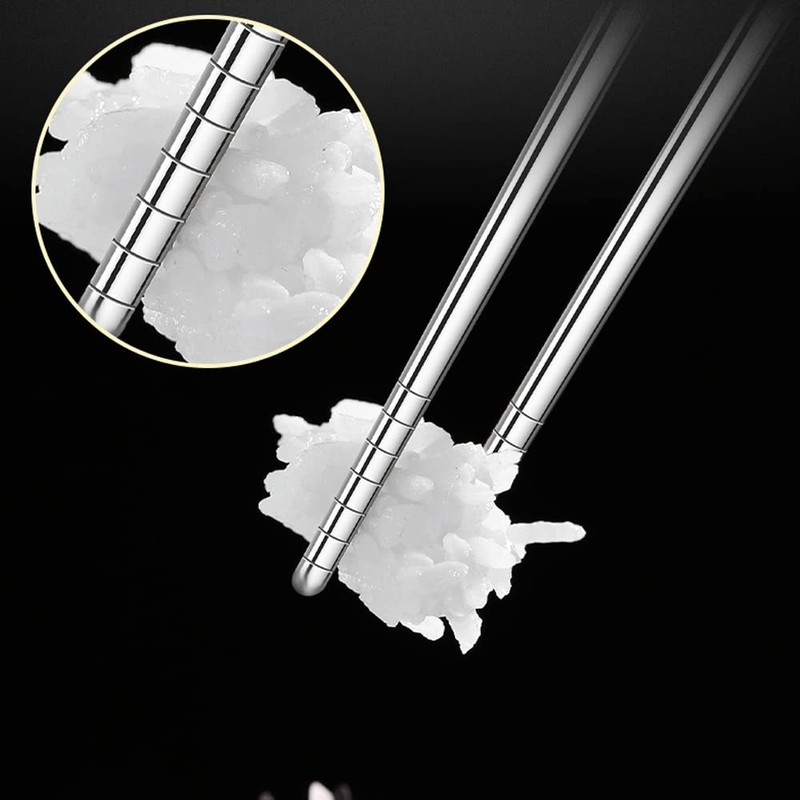 AOOSY 5 Pairs Stainless Steel Chopsticks,Premium Reusable Metal Chopsticks,Dishwasher Safe