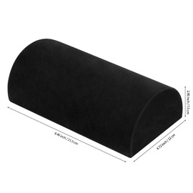 KUKUVR Velvet Half Moon Bracelet Display Stand, Pillow-Shaped Jewelry Bracelet Necklaces Pendant Chain Watch Holder Case for Women, Jewelry Organizer Storage Rack for Home Selling Show (Black)