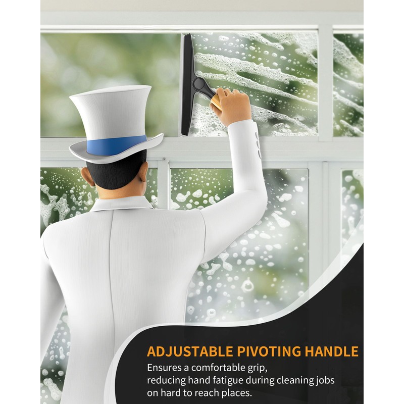 MR.SIGA All Purpose Silicone Squeegee for Shower Door, Mirror, Glass,