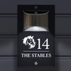 Custom Signs Solar Illuminated Modern Anthracite House Number Sign 24cm