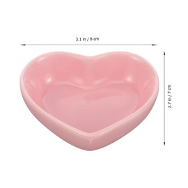 POPETPOP Hamster Food Bowl Cute Heart Shape Guinea Pig Food Bowl Ceramic Hamster Bowl for Small Animals