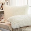 JAUXIO Long Faux Fur Soft Soild Decorative Pillowcase Oblong Fluffy