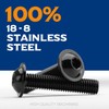 (Pack of 80) M4 x 12 mm Rounded Head Screws