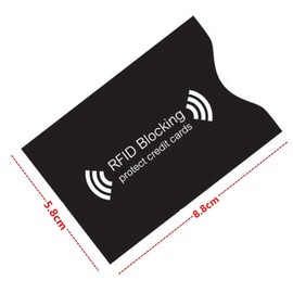 BTtime Anti-Skimming Case, Card Case, RFID Protection, Magnetic Skimming, Prevents Credit Card/IC Card Interference, Prevents Reading Errors, Preventive Measures, Card Size, Card Data Protection, Thin, Waterproof, 10 Pieces (Black)