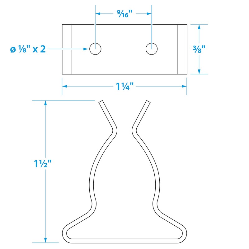 Seachoice Spring Clamps, Pack of 2, Polished Stainless Steel, 5/8-1.25