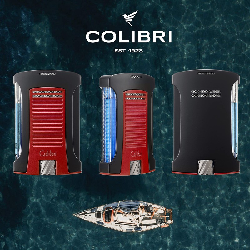 Colibri Daytona Windproof Butane Torch Lighter: Adjustable Flame, Refillable Single-Jet