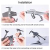 Solar Airplane Rotating Propellers Zinc Alloy Plastic Easy Assembly Solar