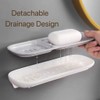 Large Soap Holder Soap Dish with Draining Layer Self Adhesive